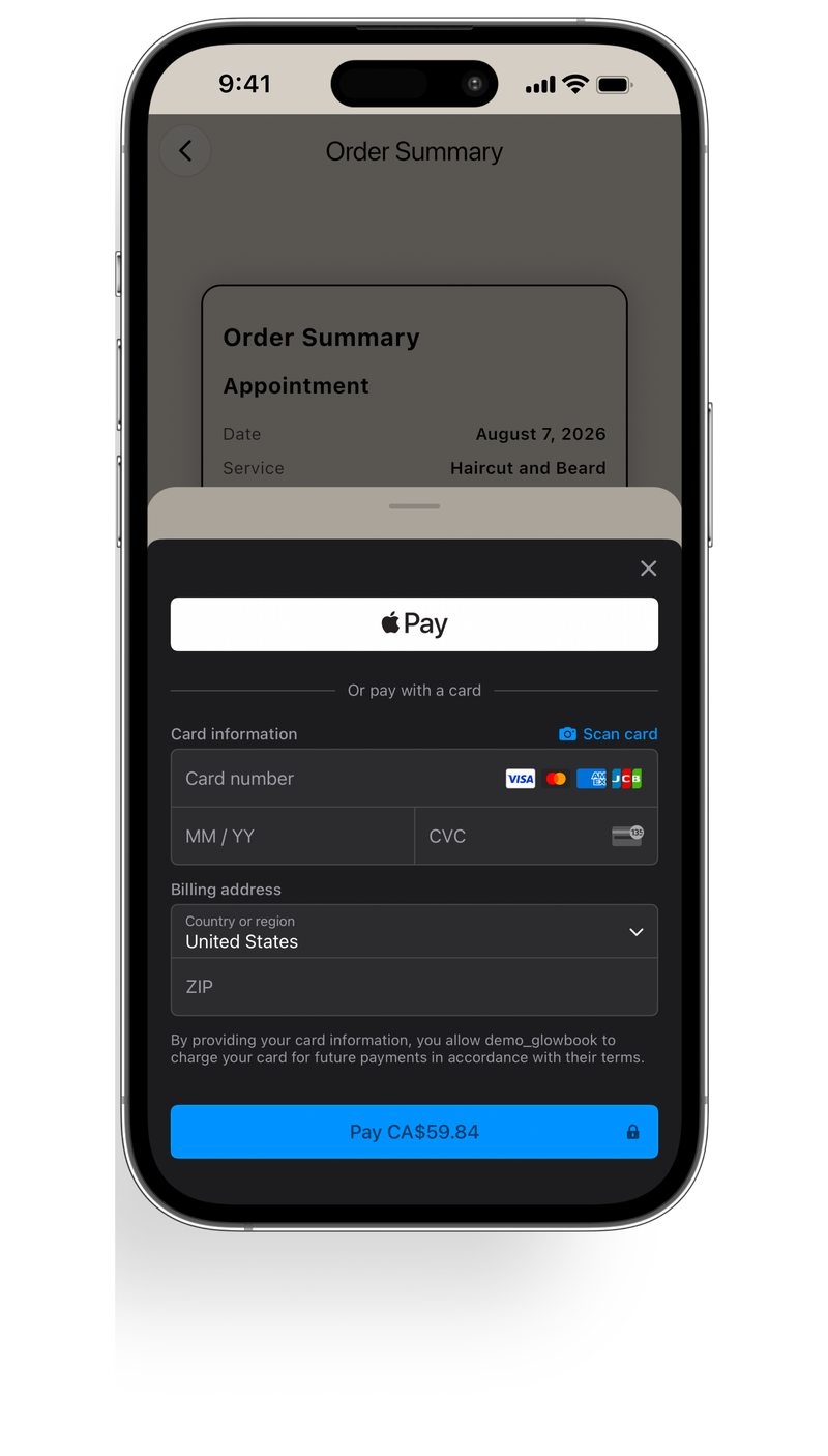 Apple Pay and card checkout